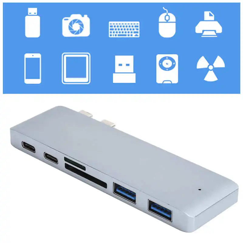 Концентратор USB 3 0 Type C с кардридером для карт памяти слотом MacBook Pro/Air 2020 U диска