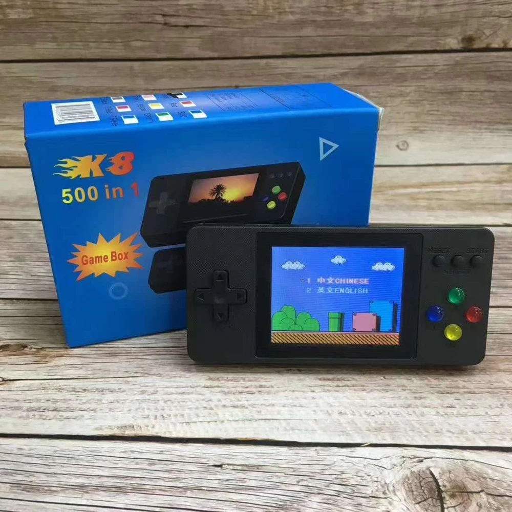 Супер K8 500 игры мини портативная игровая консоль 3-дюймовые ЖК-дисплей Экран Ретро