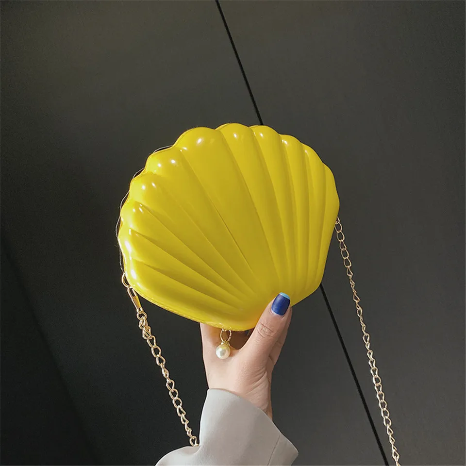 SPLJJILY 2019 Новая Модная уникальная сумка ярких цветов Seashell через плечо маленькие