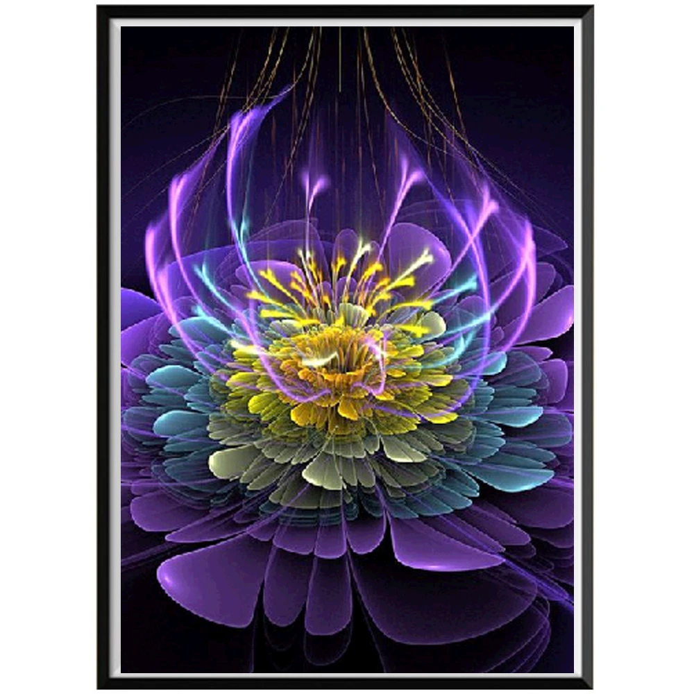 

Набор для вышивки крестиком 11CT с абстрактными цветами, набор для рукоделия, хлопковая нить, Печатный холст, домашний дизайн