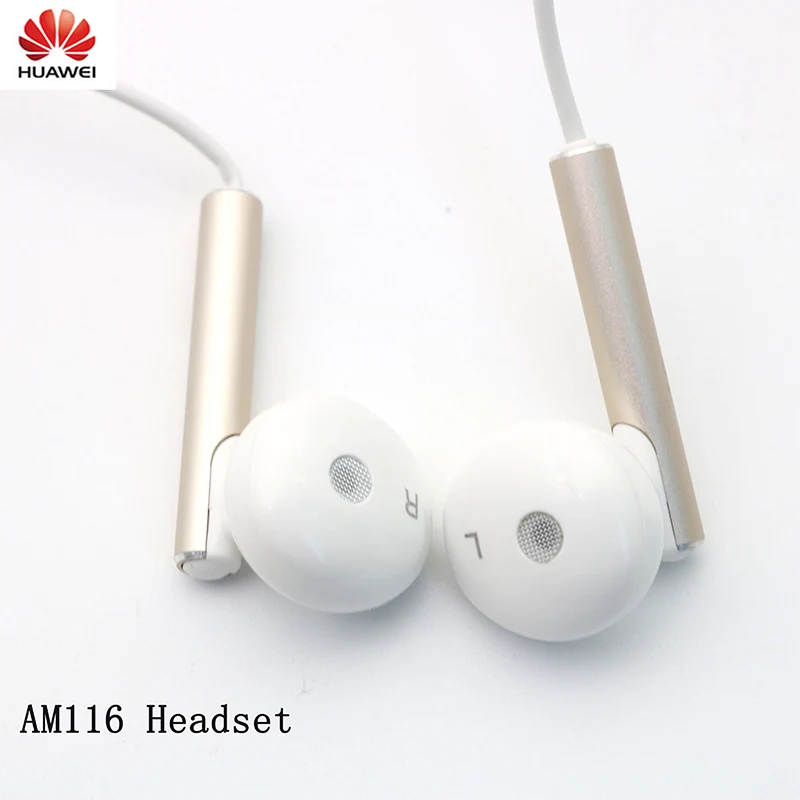 Металлические наушники Huawei Honor AM116 фирменная гарнитура с микрофоном регулировка