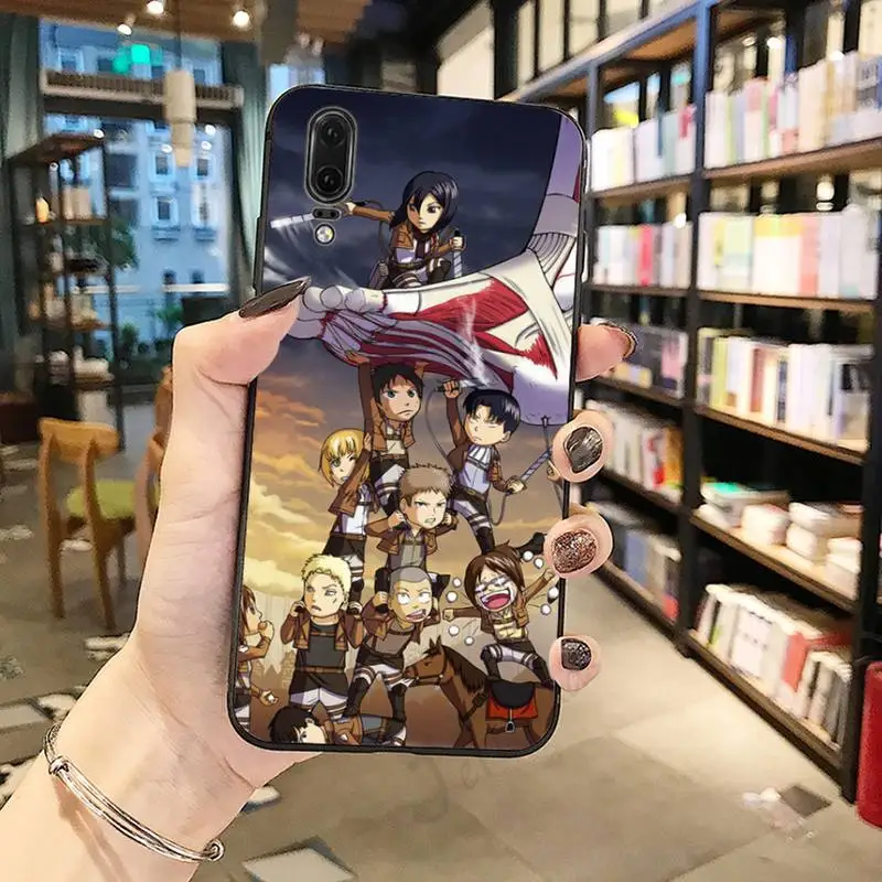 

attack on titan coque fundas flower Phone Case For Huawei honor Mate P 10 20 30 40 Pro 10i 9 10 20 8 x Lite