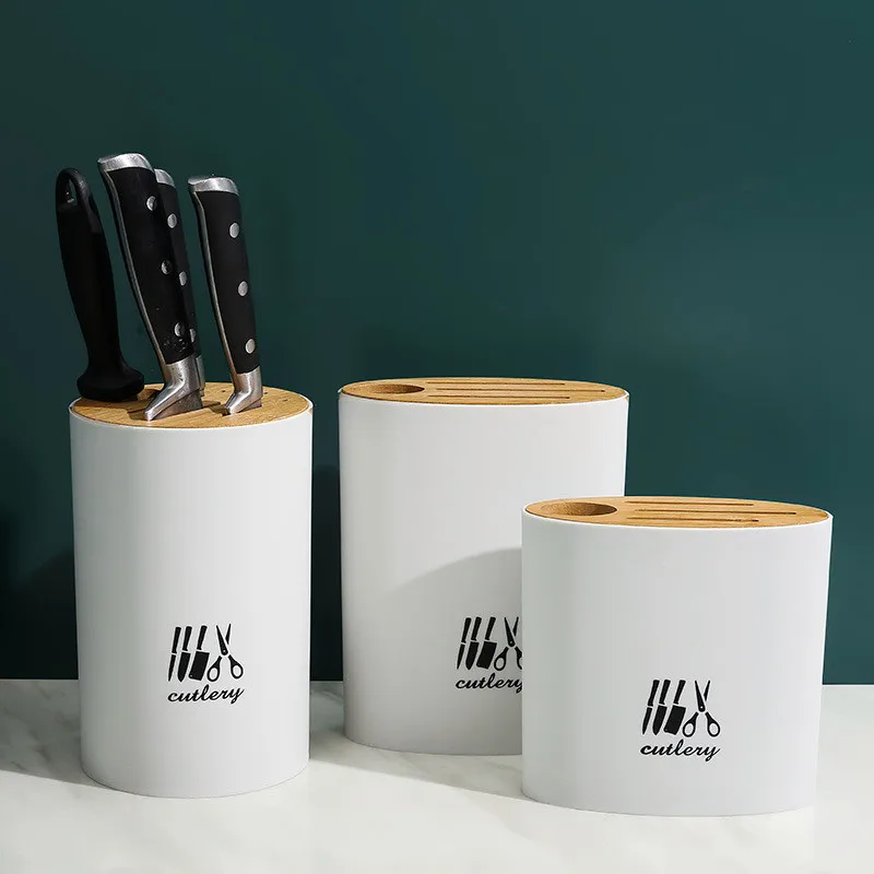 JO LIFE бамбуковый держатель для ножей Многофункциональные ножи хранилище ножниц