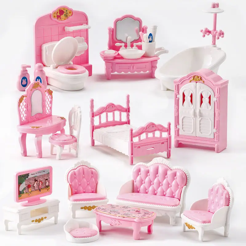 

NK Mix Doll Furniture Fashion Computer Chair Mini Slide Fridge Bags Pets For Barbie Accessories Doll For Kelly Doll DIY Toy JJ