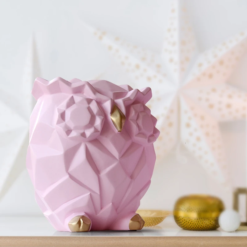 Статуэтка из смолы в подарок статуэтки виде милых сов животных домашняя статуя