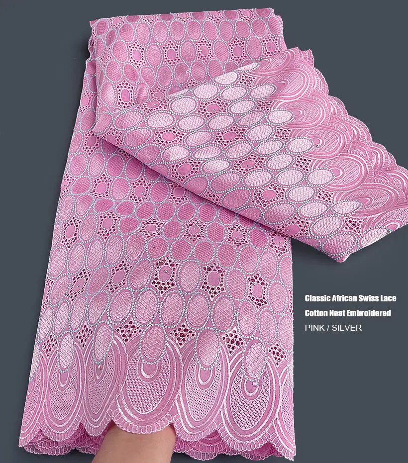 Превосходная мягкая вышитая кружевная вуаль из египетского хлопка