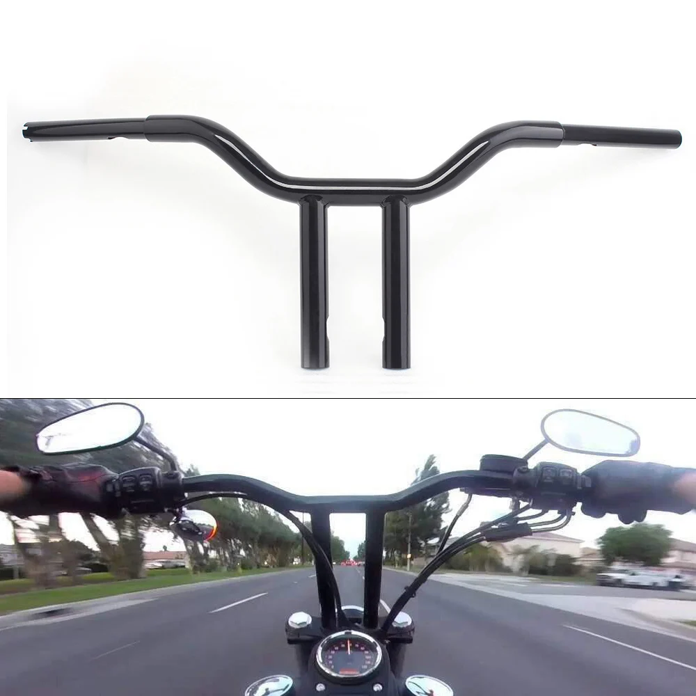 

Черный Т-образный руль 12 дюймов для Harley Dyna Softail Sportster 1996-2020 руль мотоцикла