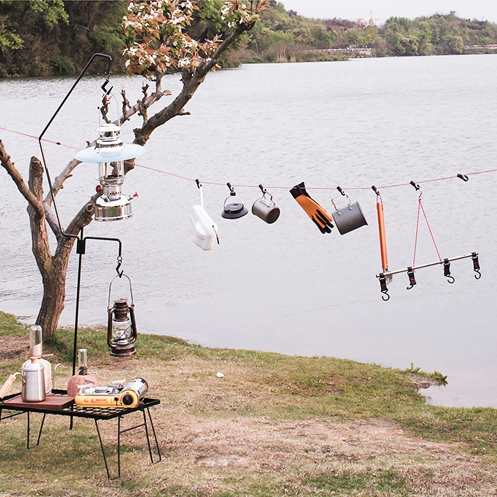 

14ft Outdoor Hanging Rope Adjustable Anti-slip Clothesline Laundry Drying Line Camping Hanging Rope