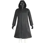 Плащ для косплея игра кальмар плащ босс плащ и кожаные перчатки Le e Byunghun ТВ искусственное черное пальто Униформа костюм Хэллоуин