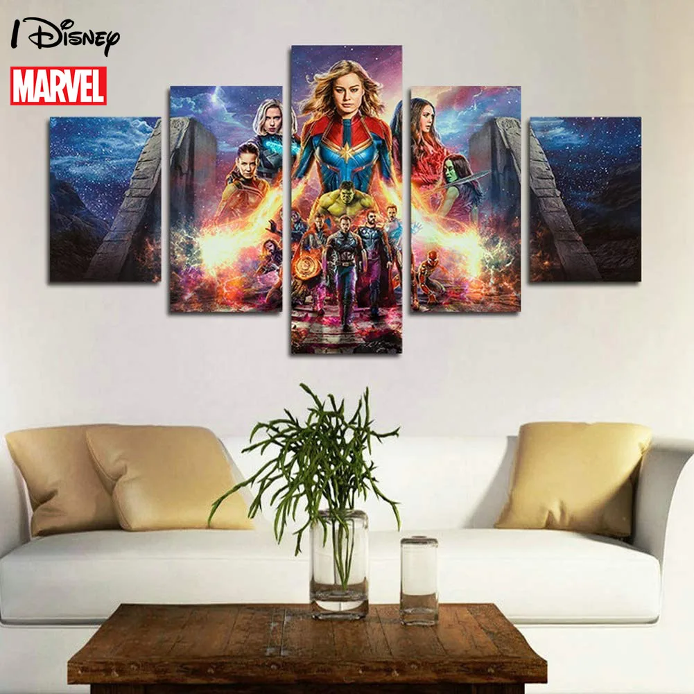 

Marvel Anime Avengers Poster Captain America Painting Canvas Print On Wall Art Picture For Living Room Home Decor Frameles