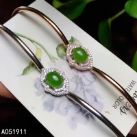 kjjeaxcmy fine jewelry natural jasper 925 sterling silver new women hand bracelet wristband support test luxury