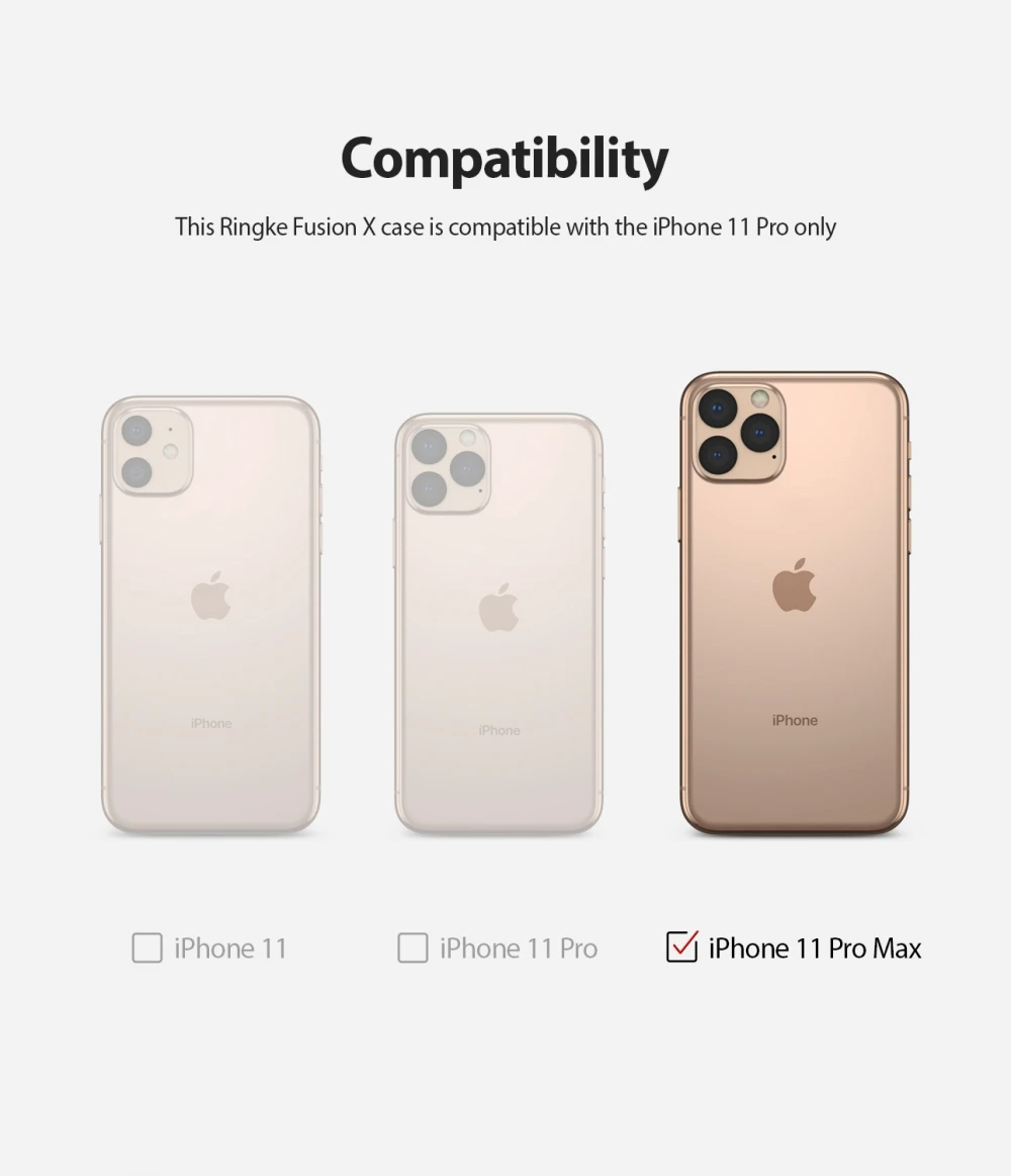 Ringke чехол Fusion для iPhone 11 Pro Max, прозрачная задняя панель из поликарбоната и мягкая оправа из ТПУ, гибридный военный чехол для iPhone
