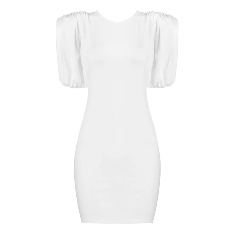 

Wind long sleeve V-neck swallow tail pleated elastic slim dress evening dress