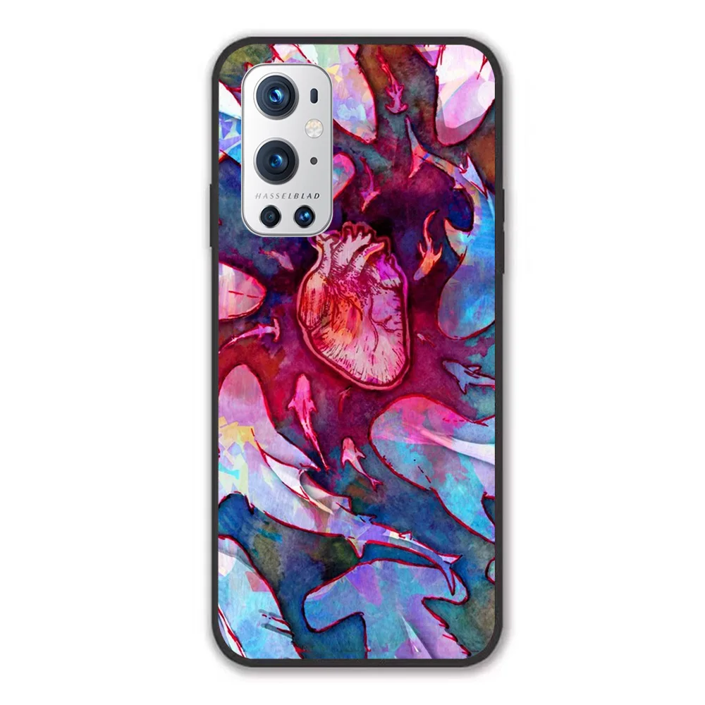 

For OnePlus Heart Sharks Soft TPU Border OnePlus 7 7T 7Pro 8 8T 8Pro 9 9Pro Case