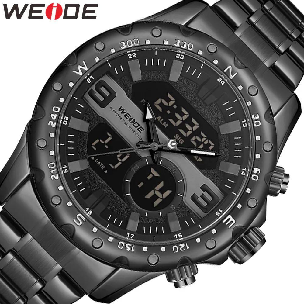 WEIDE мужские часы повседневные спортивные кварцевые ЖК-цифровые часы-Хронометр