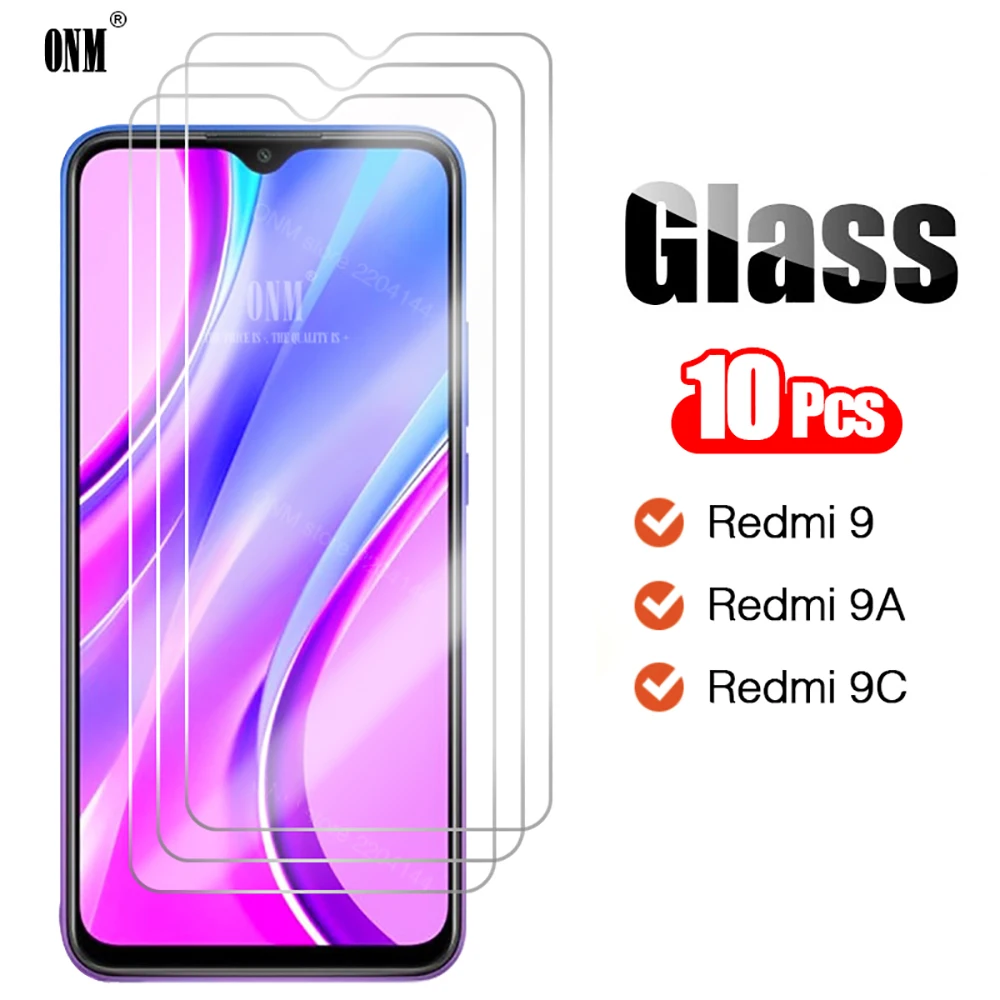 10 шт. закаленное стекло для Xiaomi Redmi 9 9A 9C 2020 защита экрана Защитная стеклянная