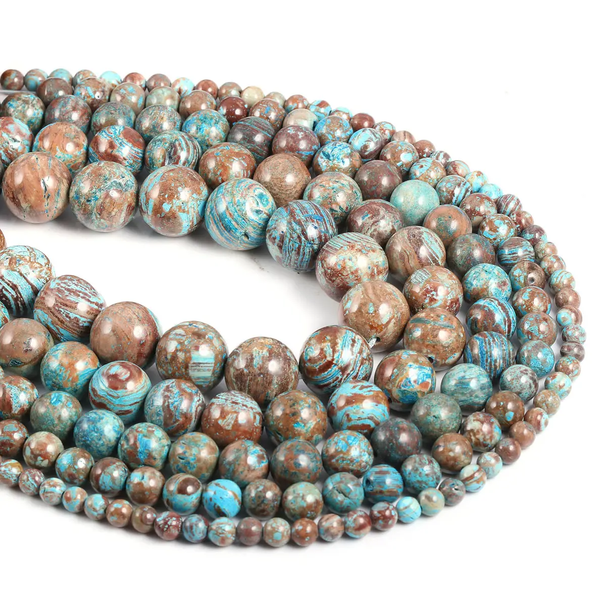 

Бусины из натурального камня, круглые бусины-разделители для изготовления украшений, ожерелий, браслетов, аксессуары, размер 4, 6, 8, 10, 12 мм, оп...