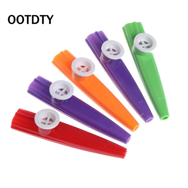 OOTDTY 5 шт. смешанных цветов Orff пластиковый казу гармоника рот флейта детская