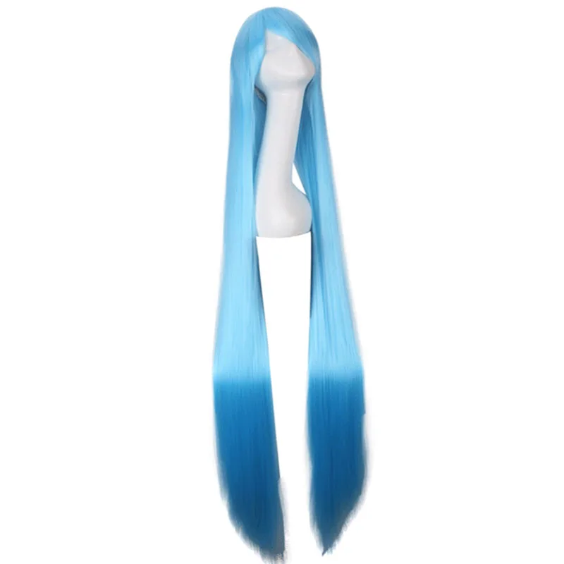 Anime 150cm Straight Long sky blue cosplay wig Halloween Carnival Women Hair for Party 60&quot Synthetic common Cosplay Wigs |