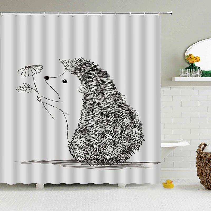 

Cartoon Childs pattern shower curtain waterproof bath curtains with 12 hook for bathroom home decoration polyester fabric screen