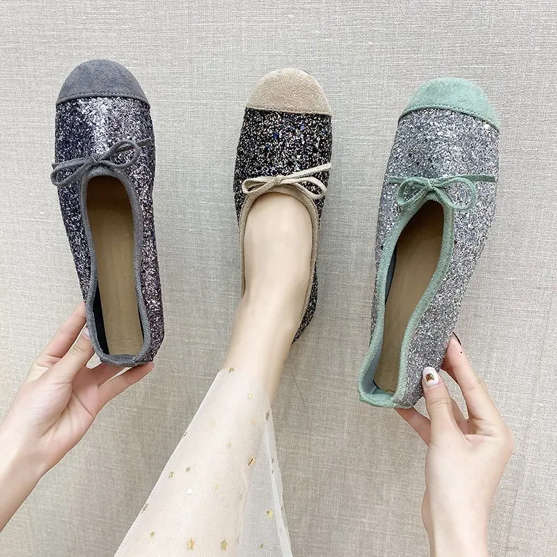

All-Match Casual Woman Shoe Slip-on Shallow Mouth Round Toe Female Footwear Modis Soft Slip On New Grandma Summer Moccasin Dress