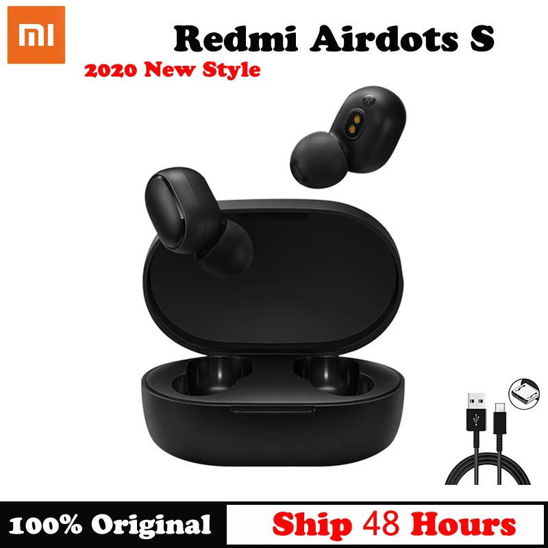 Оригинальные наушники mi Xiaomi Redmi Airdots S TWS Bluetooth стерео бас BT 5 0 с микрофоном