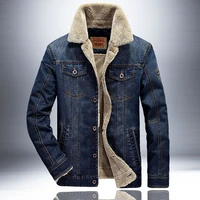 plus fashion denim jacket men winter wool liner warm mens jackets brand outwear jeans coats male cowboy clothing streetwear 6xl