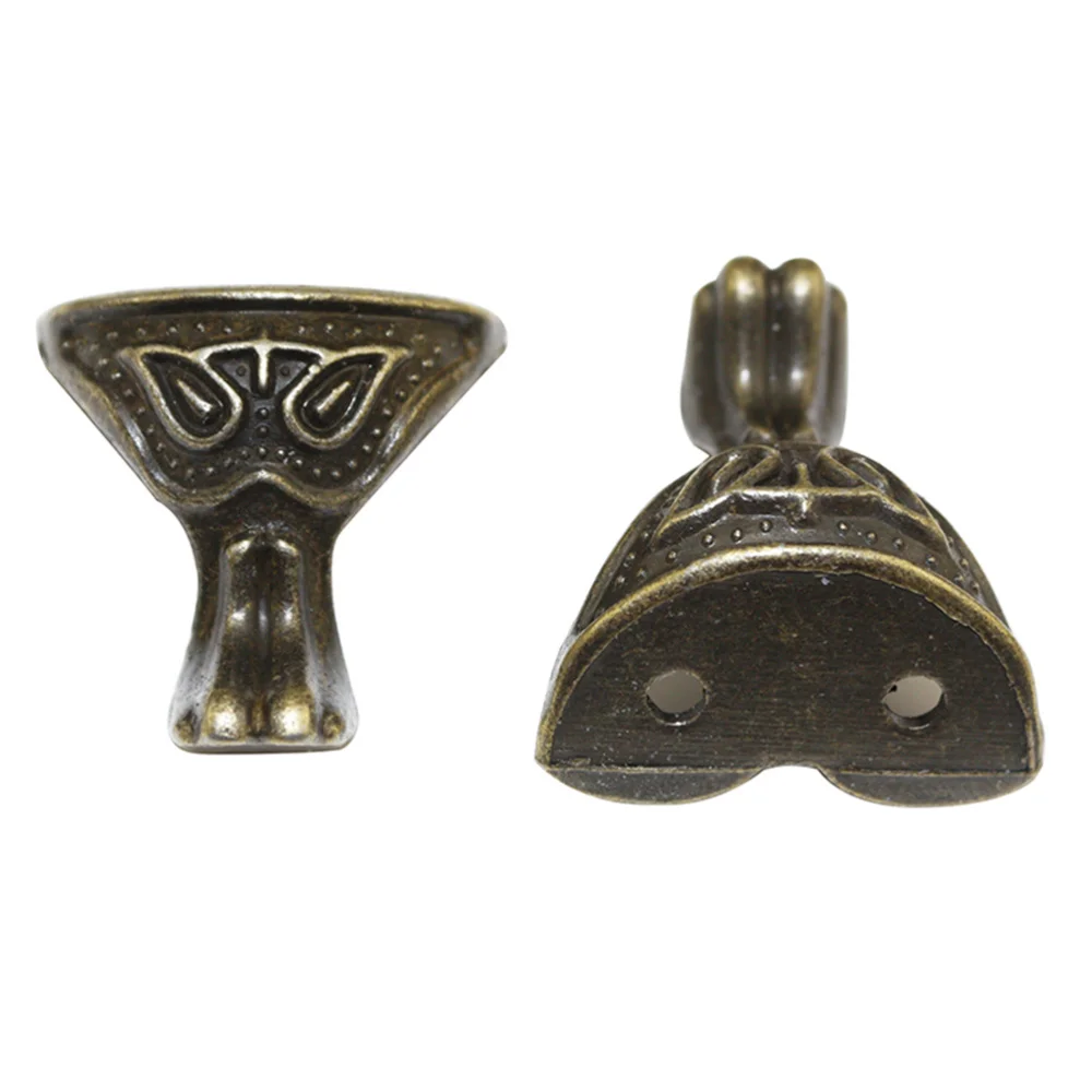 

20PCS 28x27mm Furniture Support Feet Face Shape Zinc Alloy Box Legs Sofa Decoration Accessories Silver