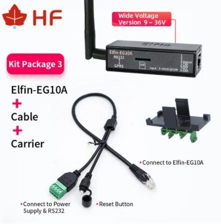 Elfin EG10A 9 ~ 36V серийный Порты и разъёмы устройство подключается к сети Modbus тук IP