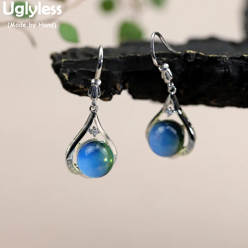 Женские серьги капли из натурального мексиканского обсидиана вечернее платье с