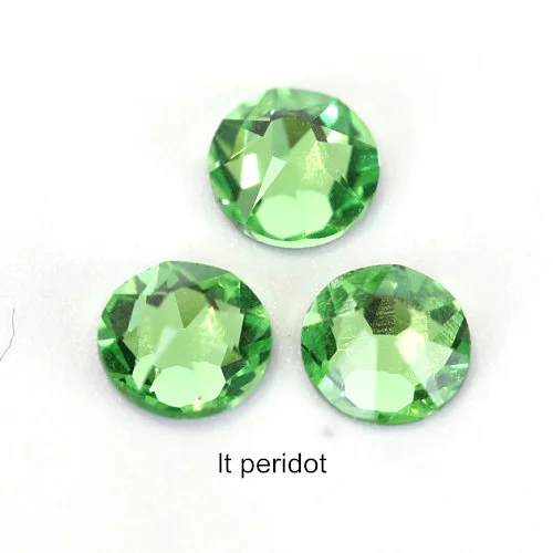 light peridot 2088 граненые Стразы отличного качества для ногтей с плоской задней поверхностью, много цветов, стразы для украшения ногтей Y3813 - Цвет: light peridot