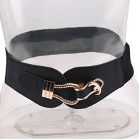 women wide waistbands elastic belt for dress sweater pin buckle leather belts girls cummerbunds stretchy belt