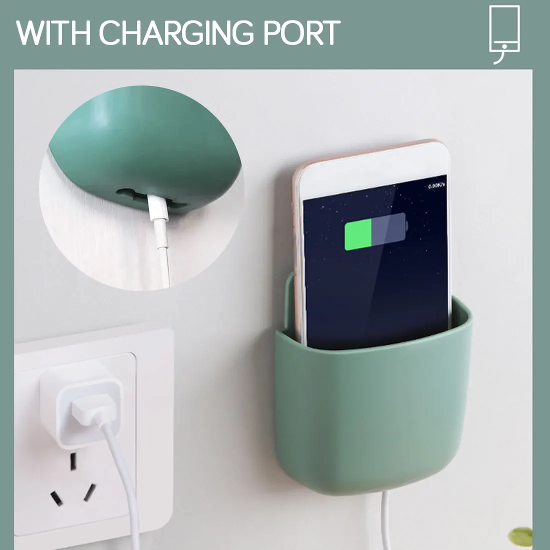 

Storage Box Punch-free Wall-mounted Remote Control Storage Box Air Conditioner Remote Control TV Storage Box Mobile Phone Holder