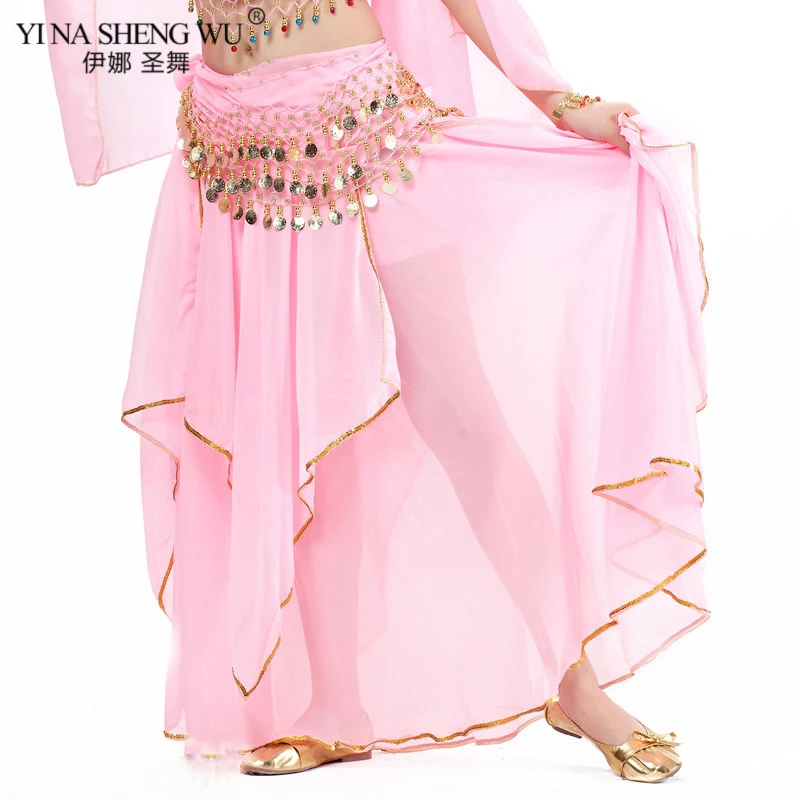 Belly Dance Skirt Professional Competition Sexy Chiffon For Women Costume Dancer 9 Color New | Тематическая одежда и