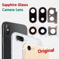 original sapphire crystal back rear camera glass ring for iphone 7 8 plus camera lens ring cover repair parts