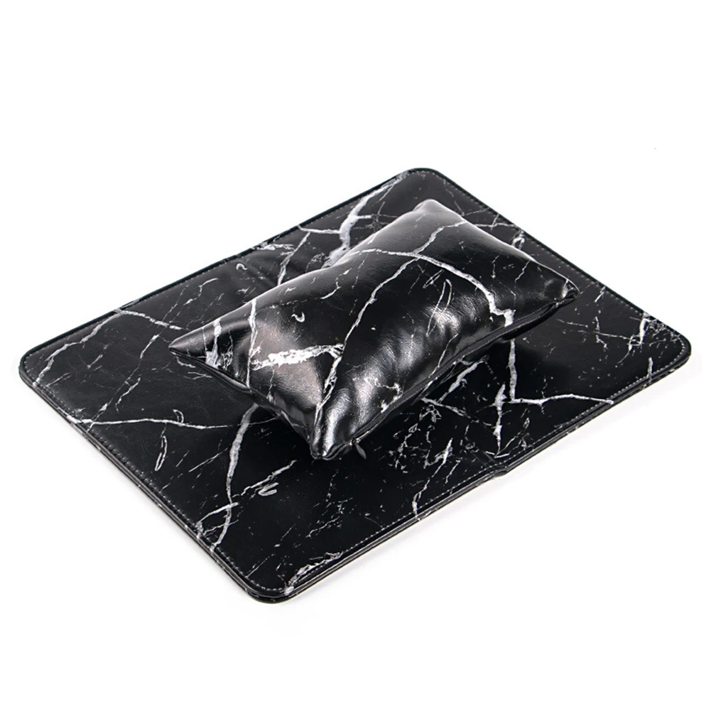 Manicure Tool Nail Art Wrist Washable Pillow With Cushion Professional Folding Holder Solid Soft Hand Rests PU Leather | Красота и