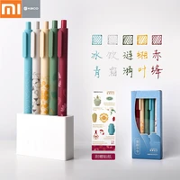 xiaomi kaco retro gel pens 0 5mm color ink porcelain rhyme china series neutral caneta for school office writing pen 5pcsset