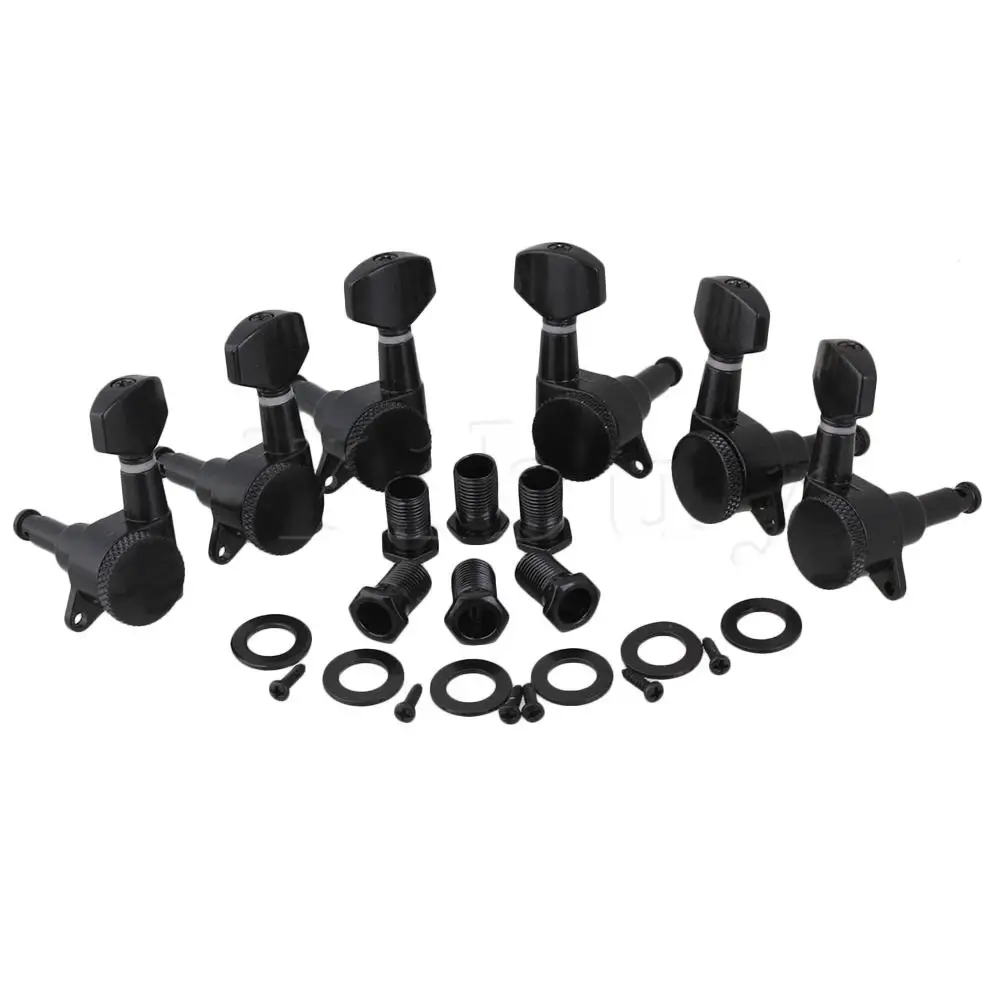 Yibuy черный автоматический замок струнная гитара тюнинг акустические колышки