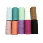 Q5WD 2 рулона 1 мм ткацкий станок из чистого хлопка, основополагающая нить, пряжа для плетения коврового покрытия, ремесла сделай сам