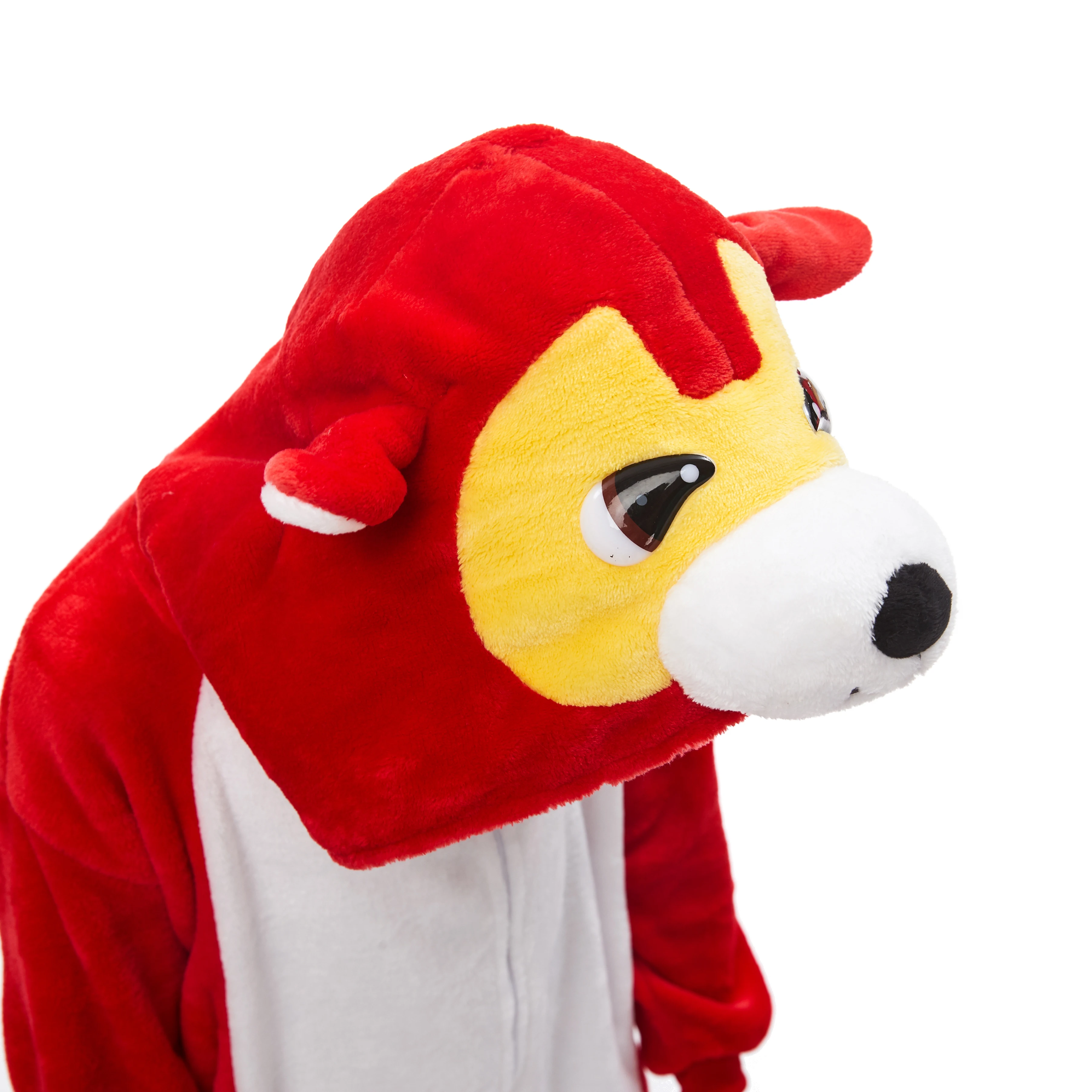Flannel Adult Kigurumi Red Fox Onesie Cartoon Pajama Animal Halloween Party Costume Jumpsuits Hooded Pyjamas Suit Outfit |
