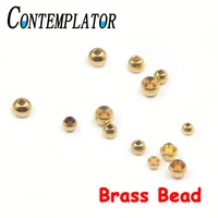 contemplator 60pcs fly tying nymph bead head brass beads 2 5mm3 0mm3 5mm4 0mm countersunk beads fishing accessories streamer