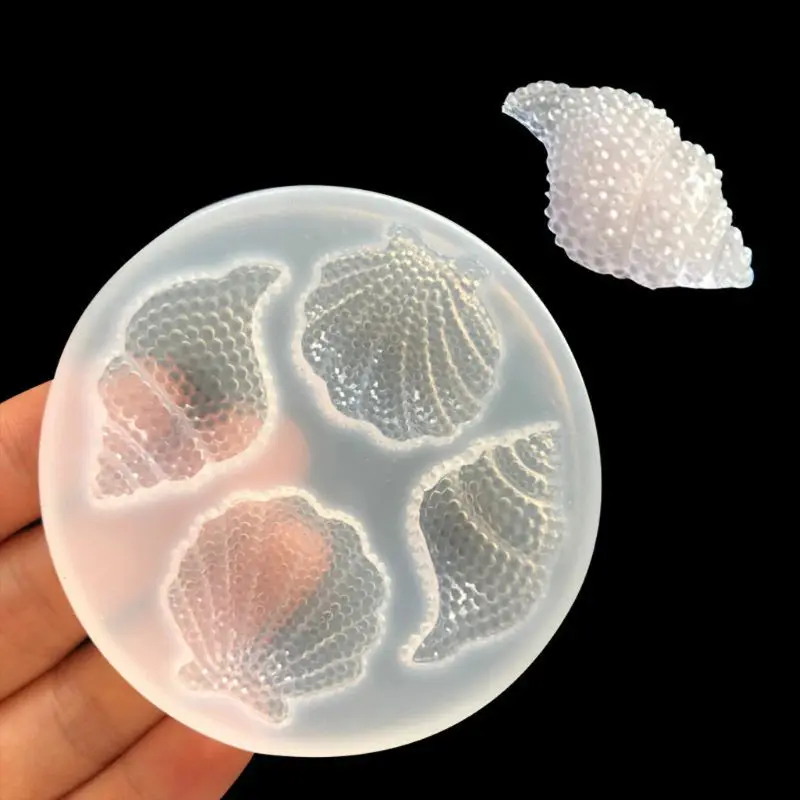 

DIY Twinkling Shell Conch Pendant Silicone Resin Mold Jewelry Making Tools