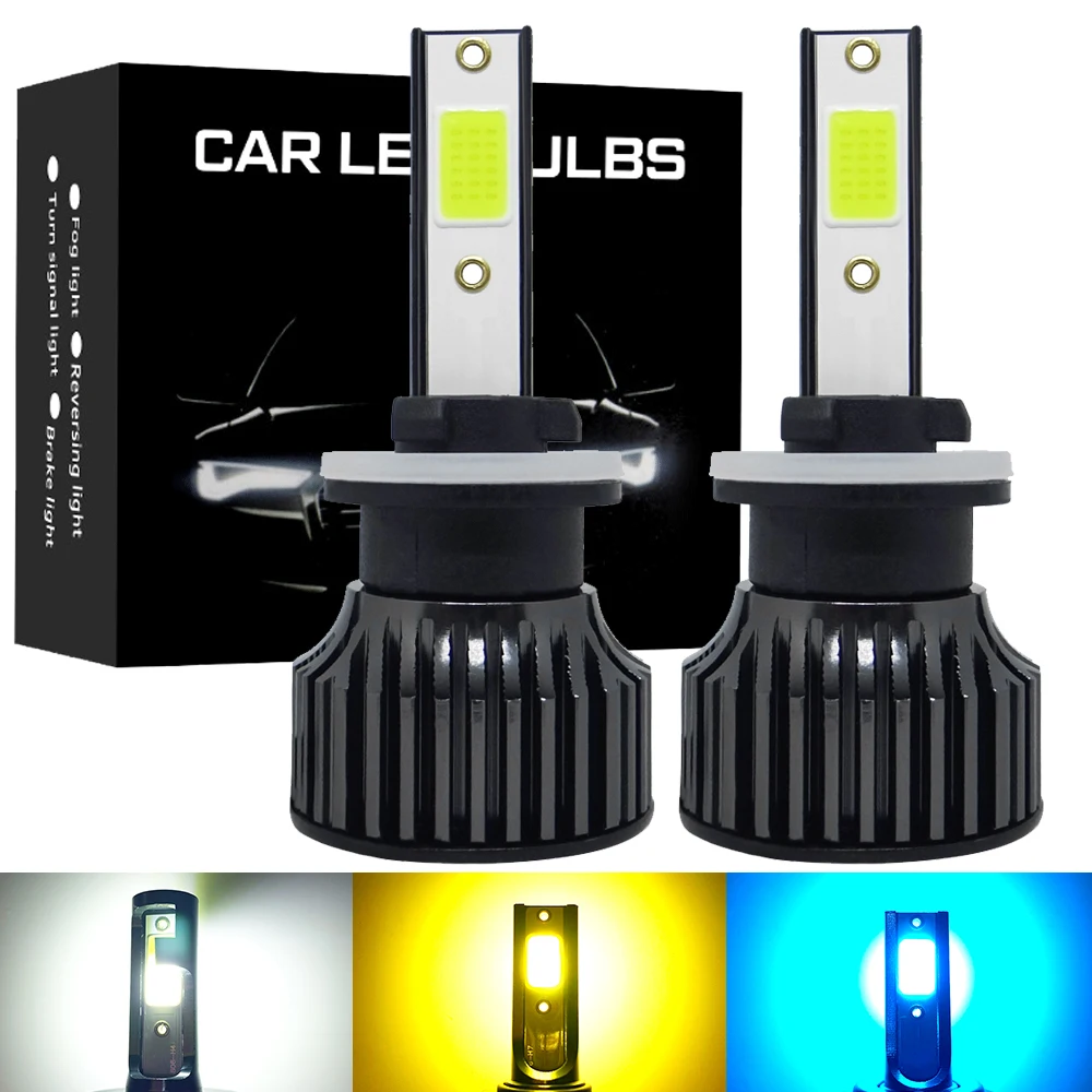 2Pcs H1 H3 H4 H7 Led H8 H11 HB3 9005 HB4 9006 Led Headlights Mini 9000LM Car Light Bulbs Automobiles Auto Fog Lamp 3000K 6000K