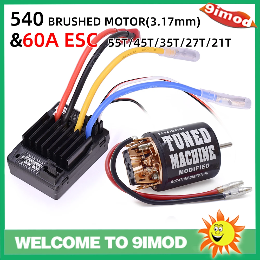 

AUSTAR 60A Brushed ESC 2-3S LiPo Electric Speed Controller Car Accessories for 1/10 RC Crawlers Cars