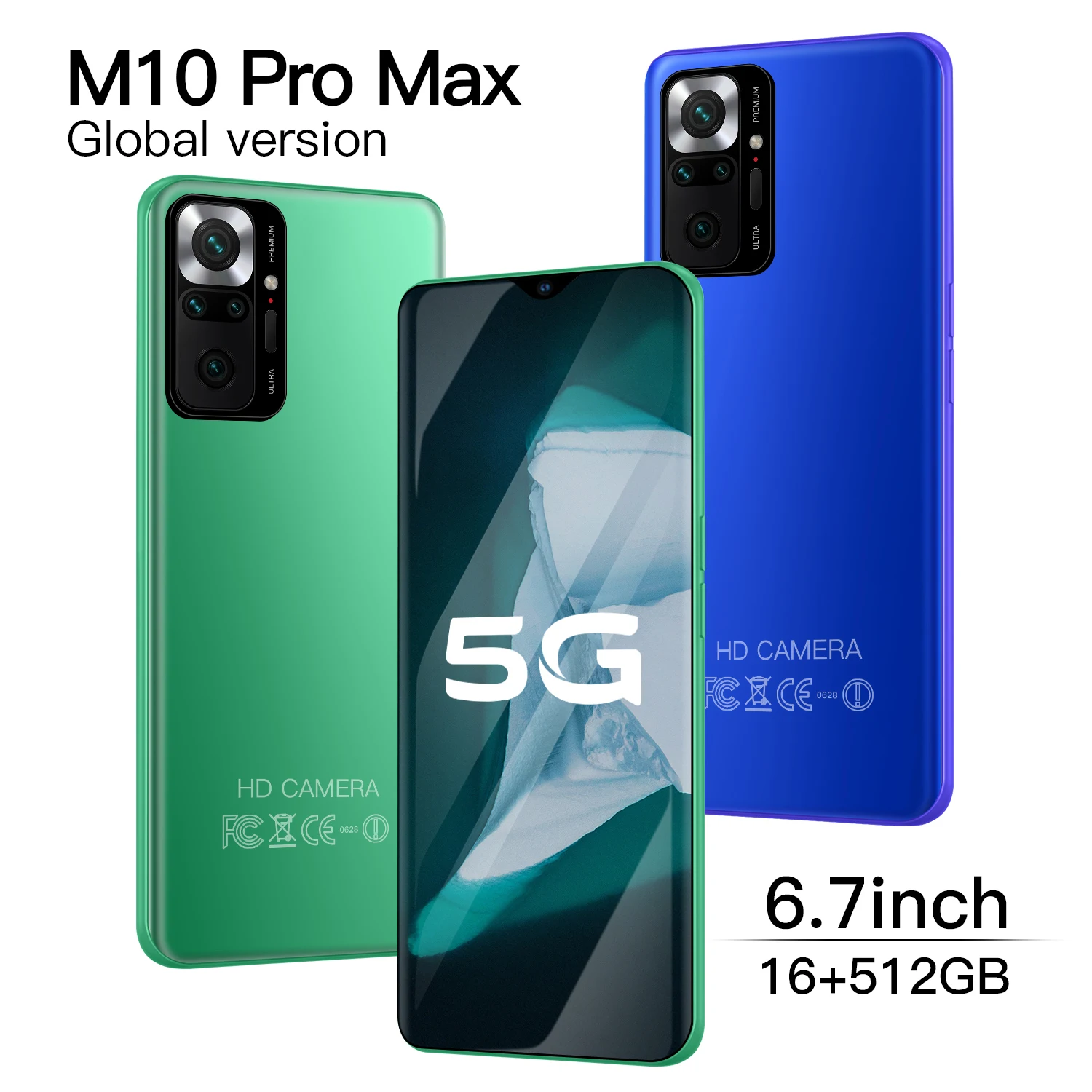 

2021 новый смартфон M10 Pro MAX 6,7 дюймов 6000 мА/ч, Батарея 16GB + 512GB DVI 24 + 48 Мп Android 10,0 Dual SIM Face ID 5G мобильный телефон