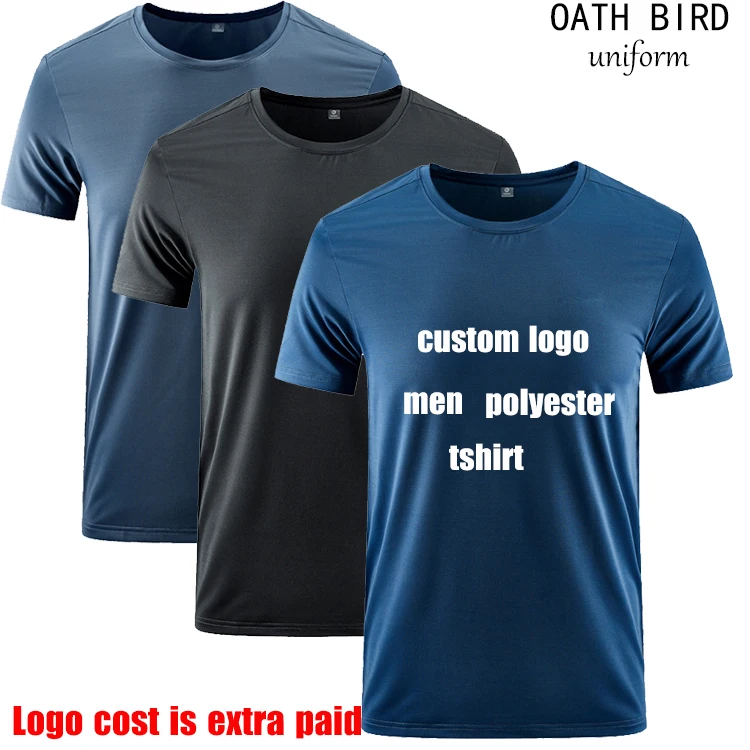 

2021 New Style Breathable Sport Polyester/Spandex T-shirts Men High Elastic Running Fitness Tshirt Custom Print