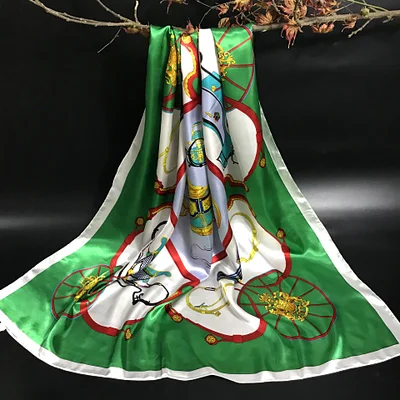 90cm x 90cm Итальянская свежая шелковая ткань для одежды цифровая печать атласная шелковая ткань ширина 90 см* 90 см HGF02 - Цвет: 90cm x 90cm