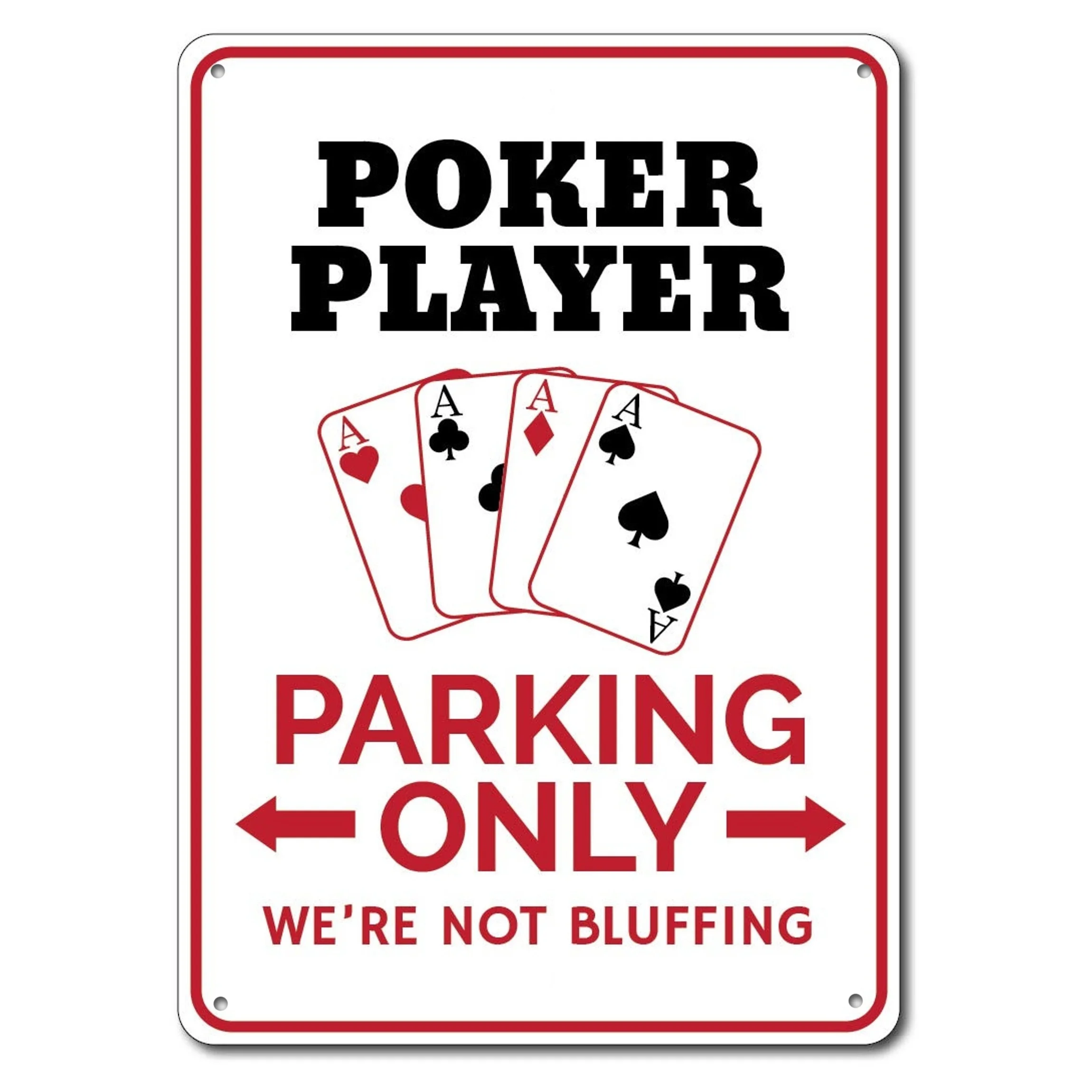 

Poker Player Parking Sign Metal Tin Sign Metal Sign,Poker Player Gift, Poker Room Decor, Poker