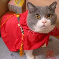 creative novelty cat clothes lovely chinese coat outfits cat costume fashion apparel ubranka dla kota pet accessories yy50ct