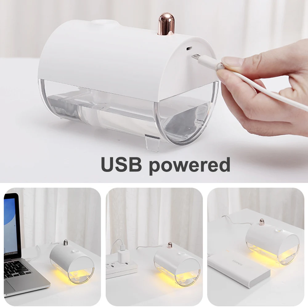 250ML Portable Shape Design Humidifier With Warm USB Charging Submarine Boat White LED Night Household | Автомобили и мотоциклы